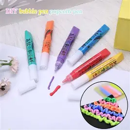 DIY 3D Popcorn & Puffy Paint Pen Set (6-Pens)
