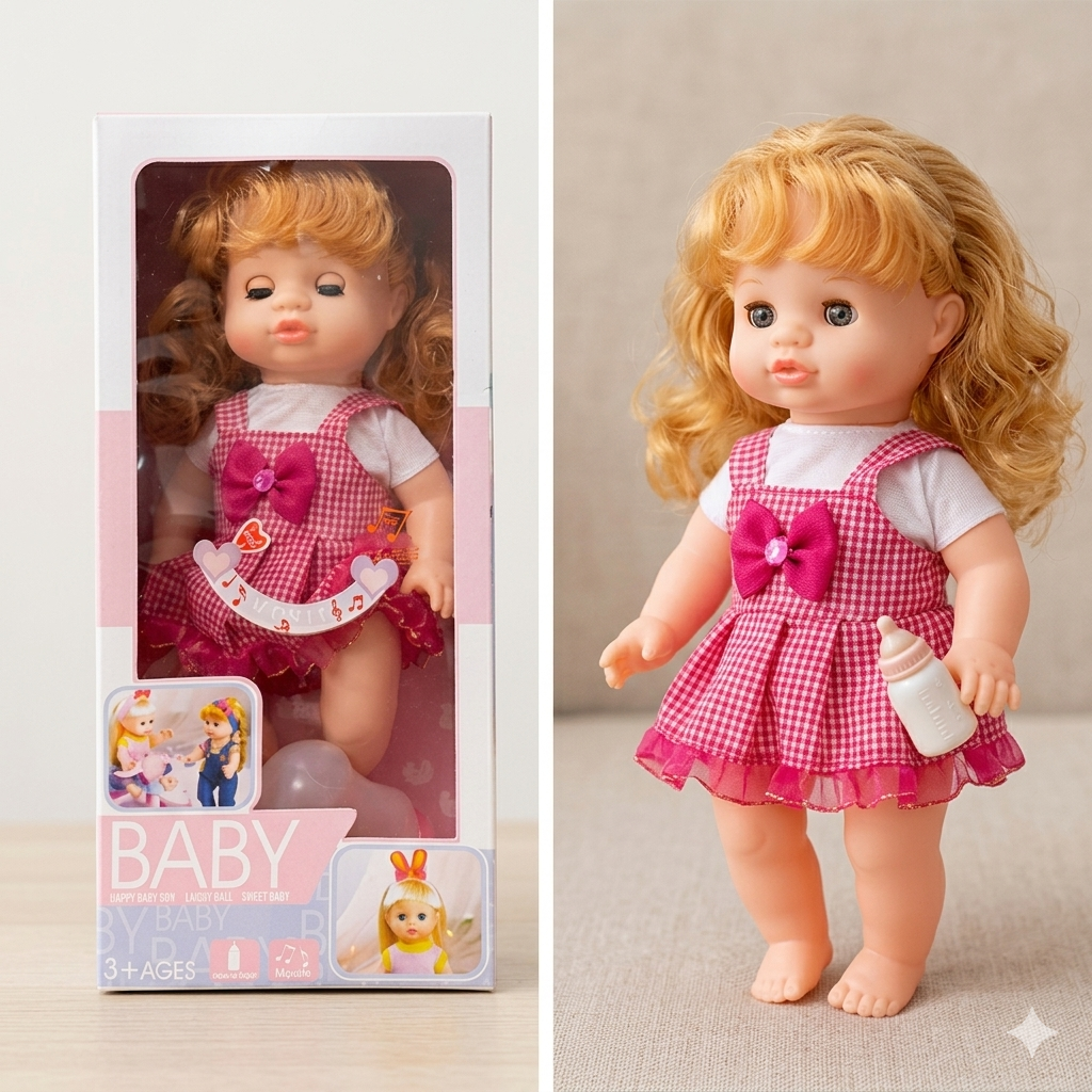 Musical "Baby" Doll with Feeding Bottle Kit