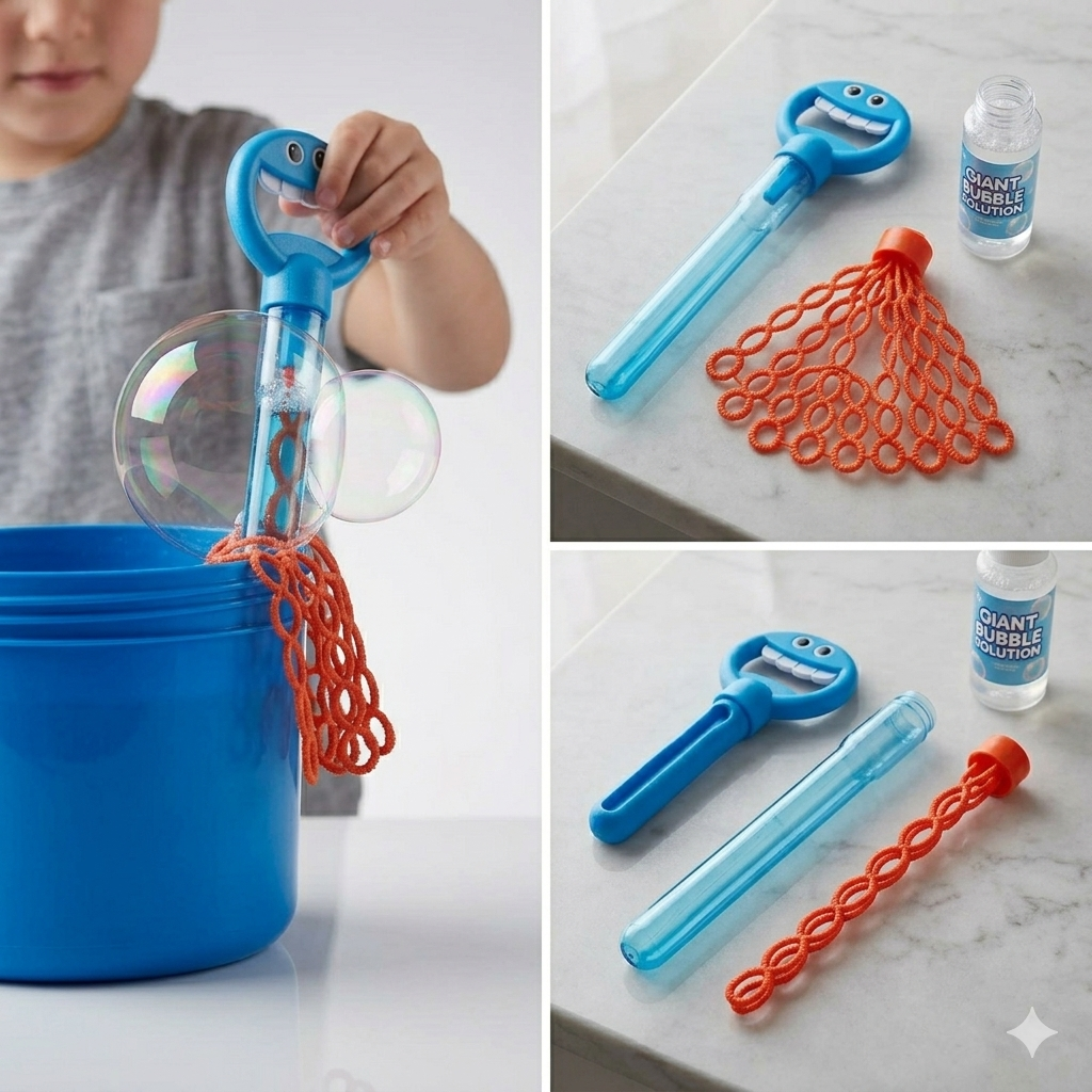 Smiling Face 32-Hole Giant Bubble Wand