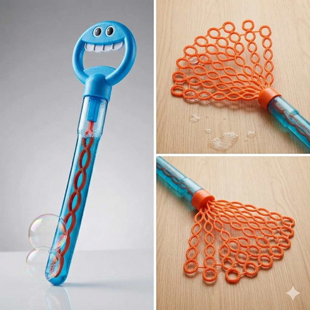 Smiling Face 32-Hole Giant Bubble Wand - Image 3