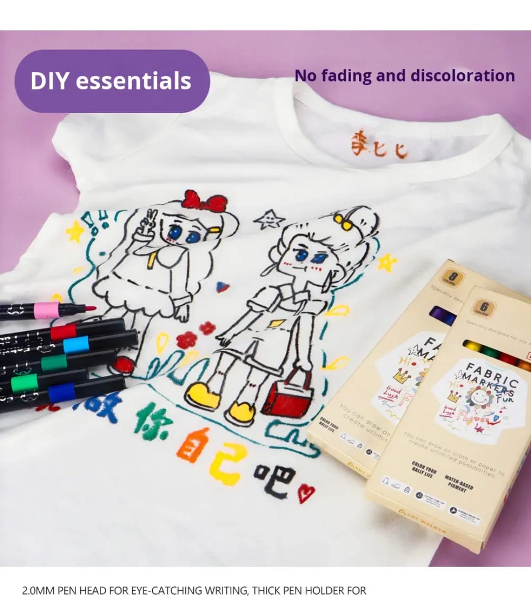 Plastic fabric art washable pen