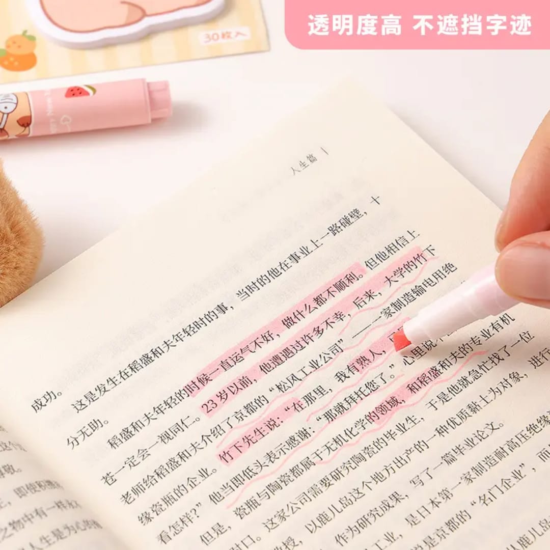 Cute capibara height highlighter pen - Image 3