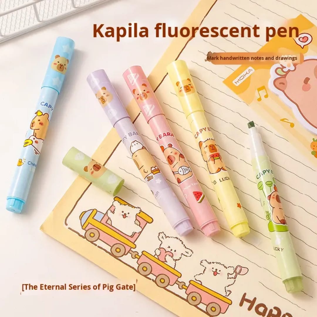 Cute capibara height highlighter pen - Image 5