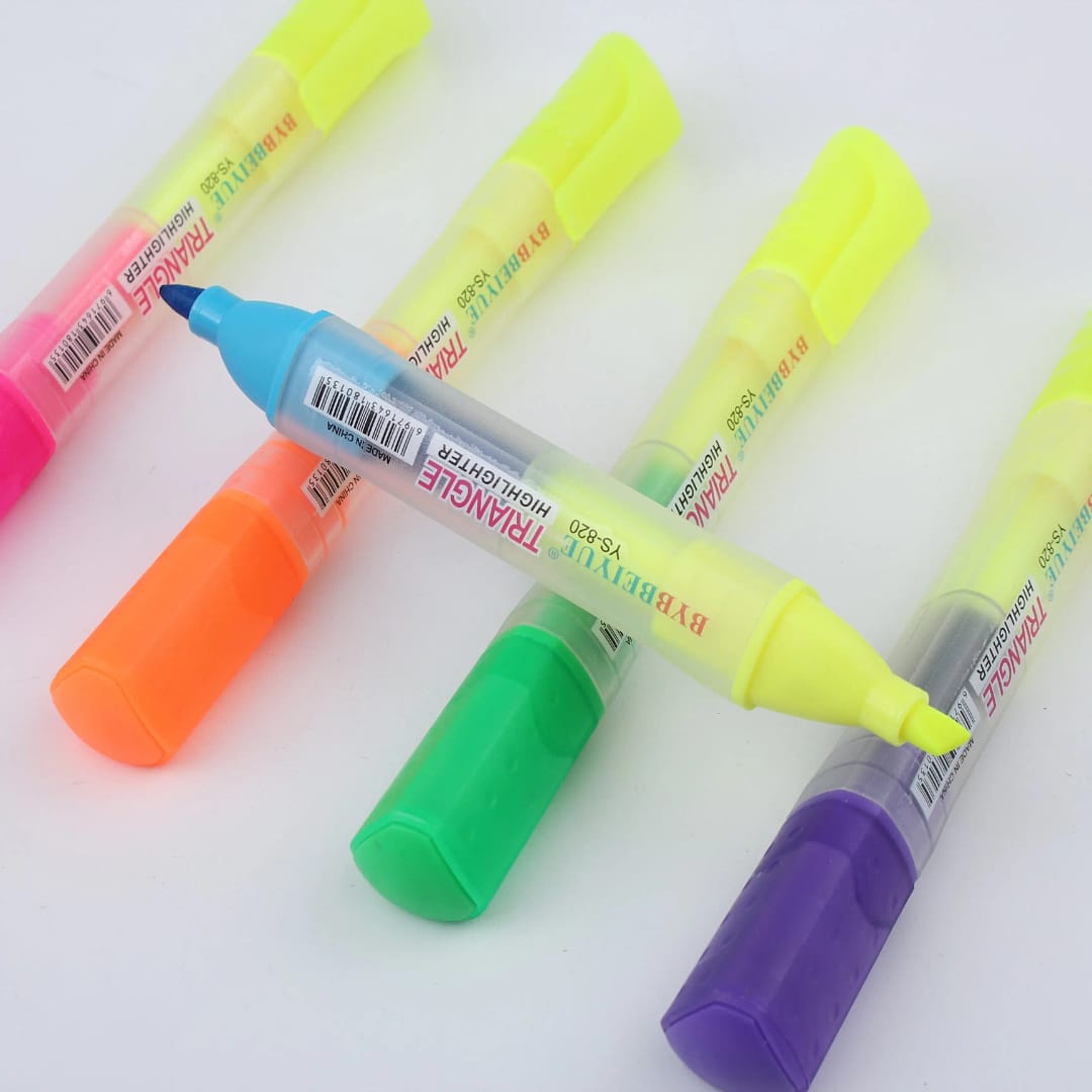 Double tip heighlighter marker