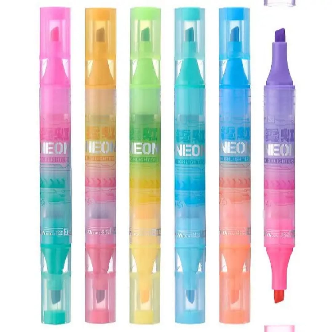 Dual tip dual colour heighlighter