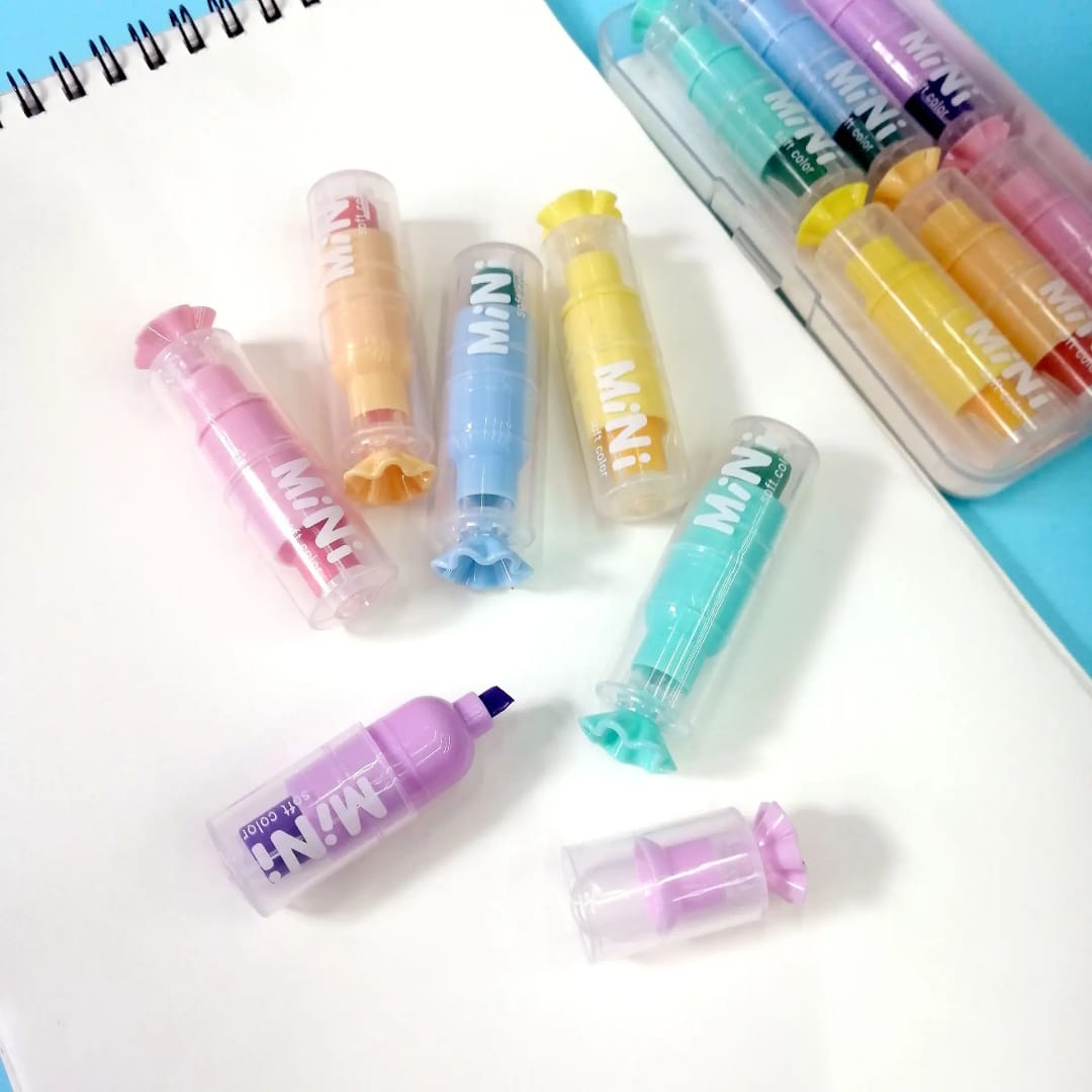 6Pcs Sugar Candy Color Highlighter Pen - Image 4