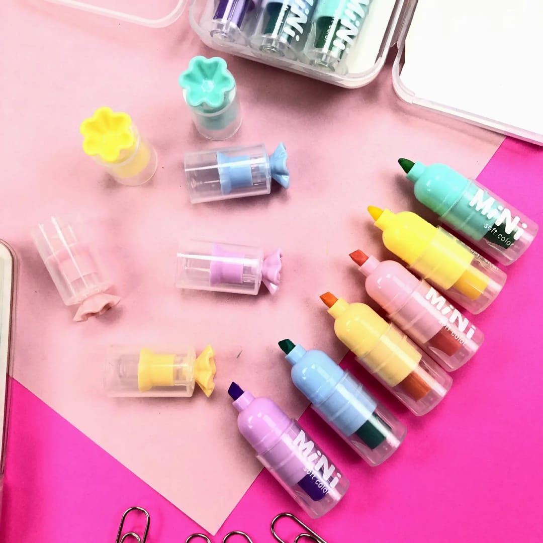 6Pcs Sugar Candy Color Highlighter Pen - Image 5