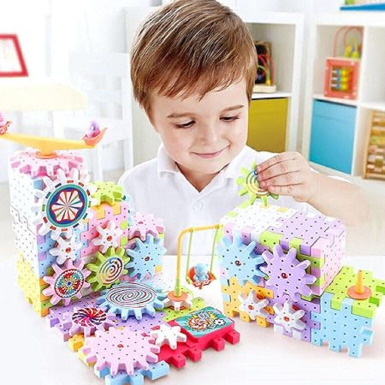 Interactive Rotating Electric Gear Building Block
