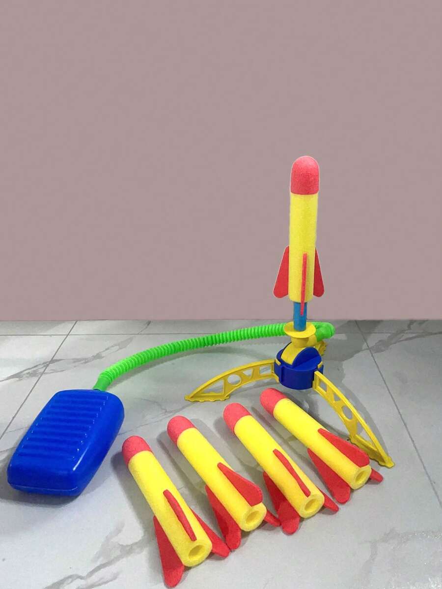 High-Flying Air-Powered Foam Rocket Launcher Playset - Image 3