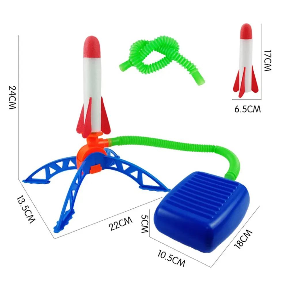 High-Flying Air-Powered Foam Rocket Launcher Playset - Image 4