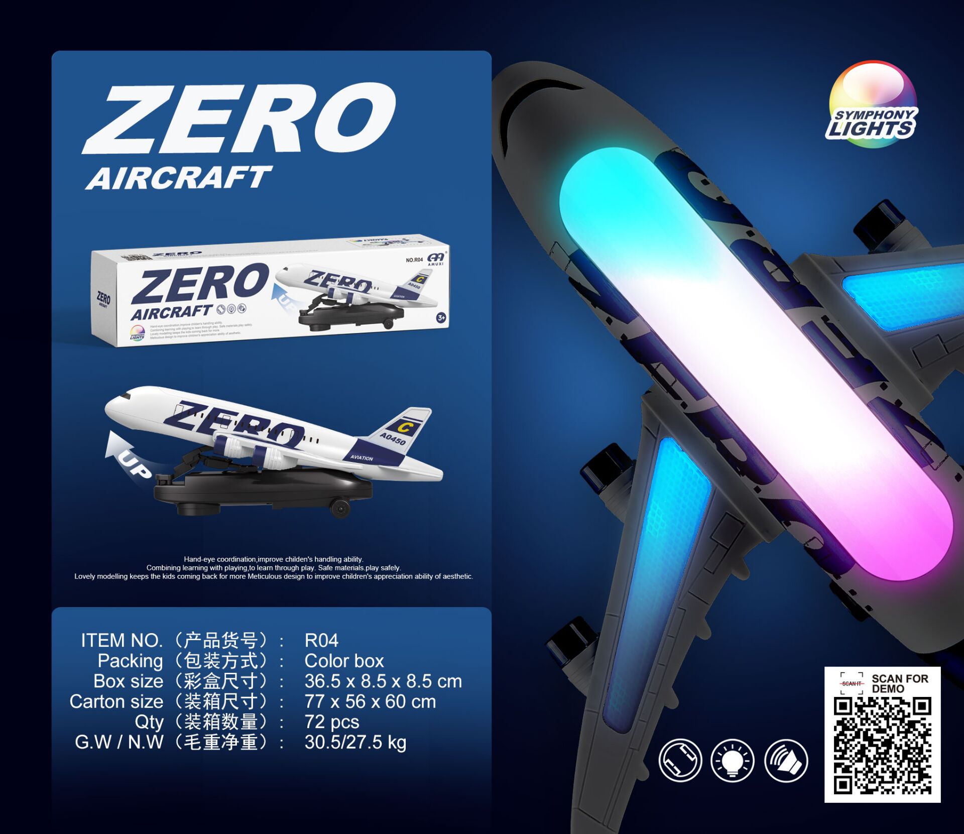 Zero Aircraft Interactive Toy Plane
