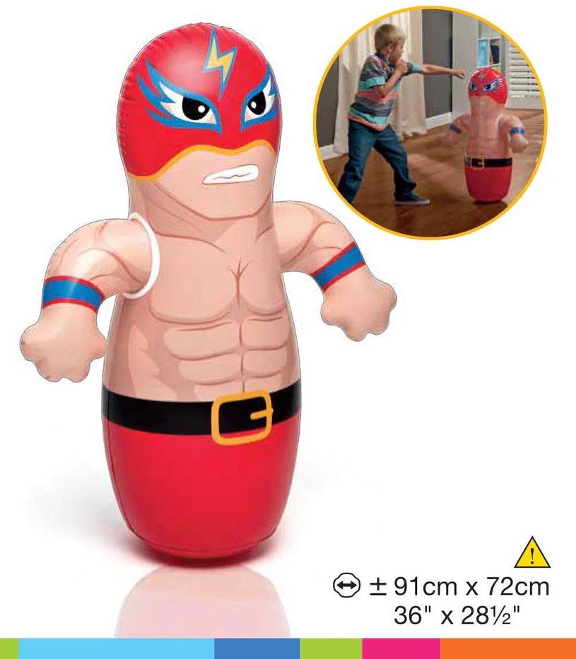 Intex Inflatable 3D Bop Bag – Boxing Boy Wrestling Buddy - Image 3