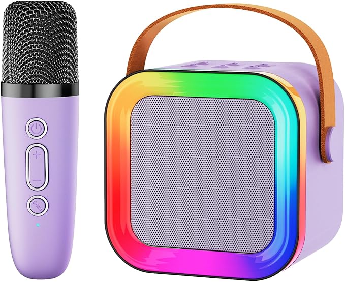 Mini Portable Karaoke Machine Speaker with Wireless Microphone