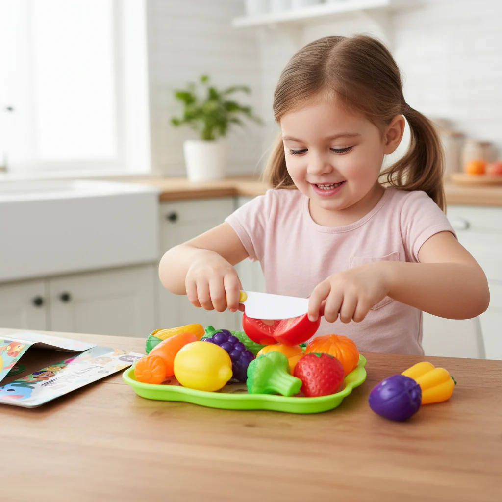Cutting Vegetables and Fruits Playset for Kids