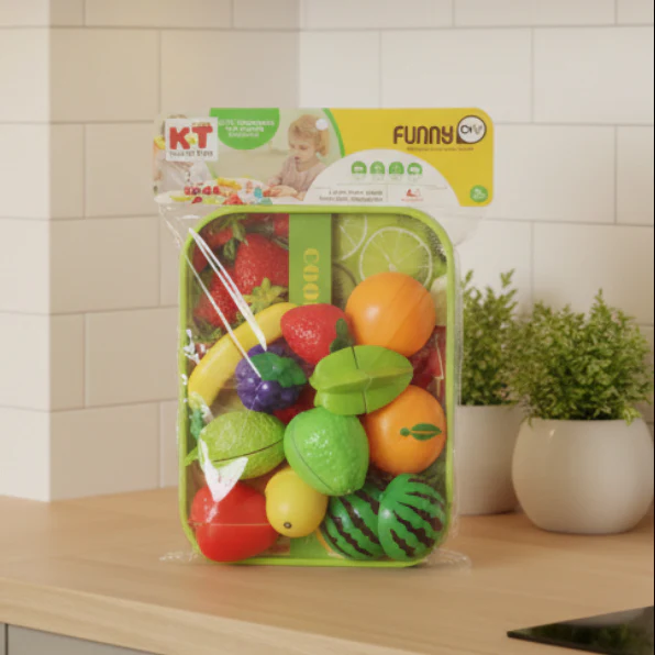 Food Cutting Vegetables and Fruits Set for Kids(13-Piece) - Image 2
