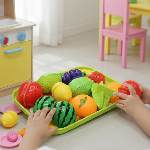 Food Cutting Vegetables and Fruits Set for Kids(13-Piece)