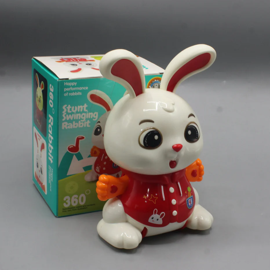 Stunt Swinging Rabbit Toy with Lights and Music - Image 3