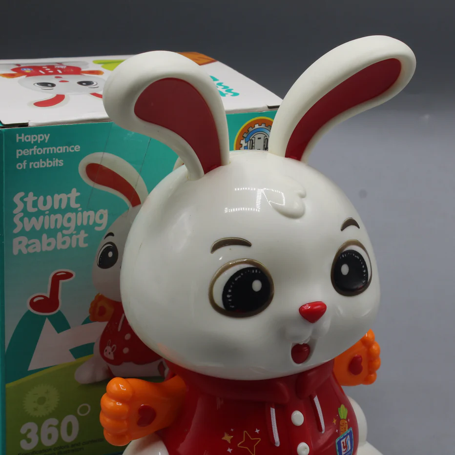 Stunt Swinging Rabbit Toy with Lights and Music - Image 2