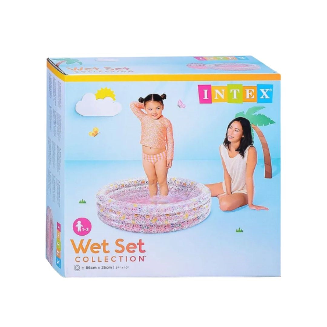 Intex 58427 3-Ring Sweet Blossom Baby Pool (34″ x 10″)