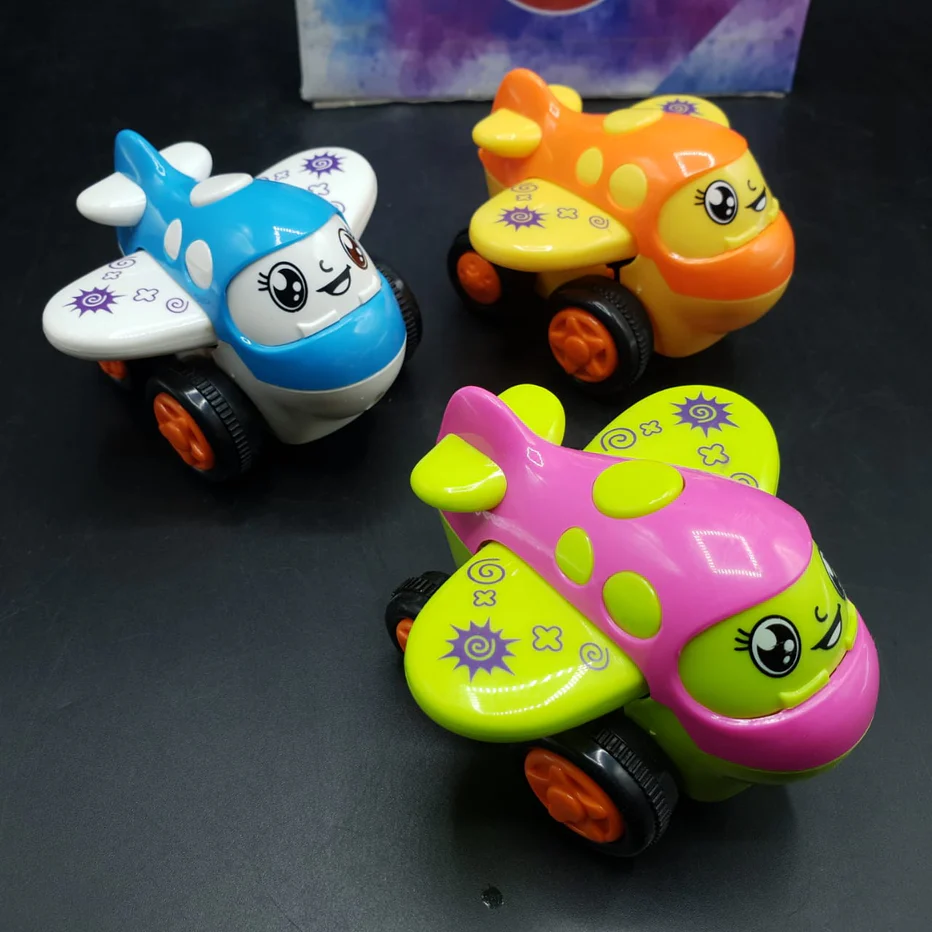 Mini Cartoon Friction Airplane Toy