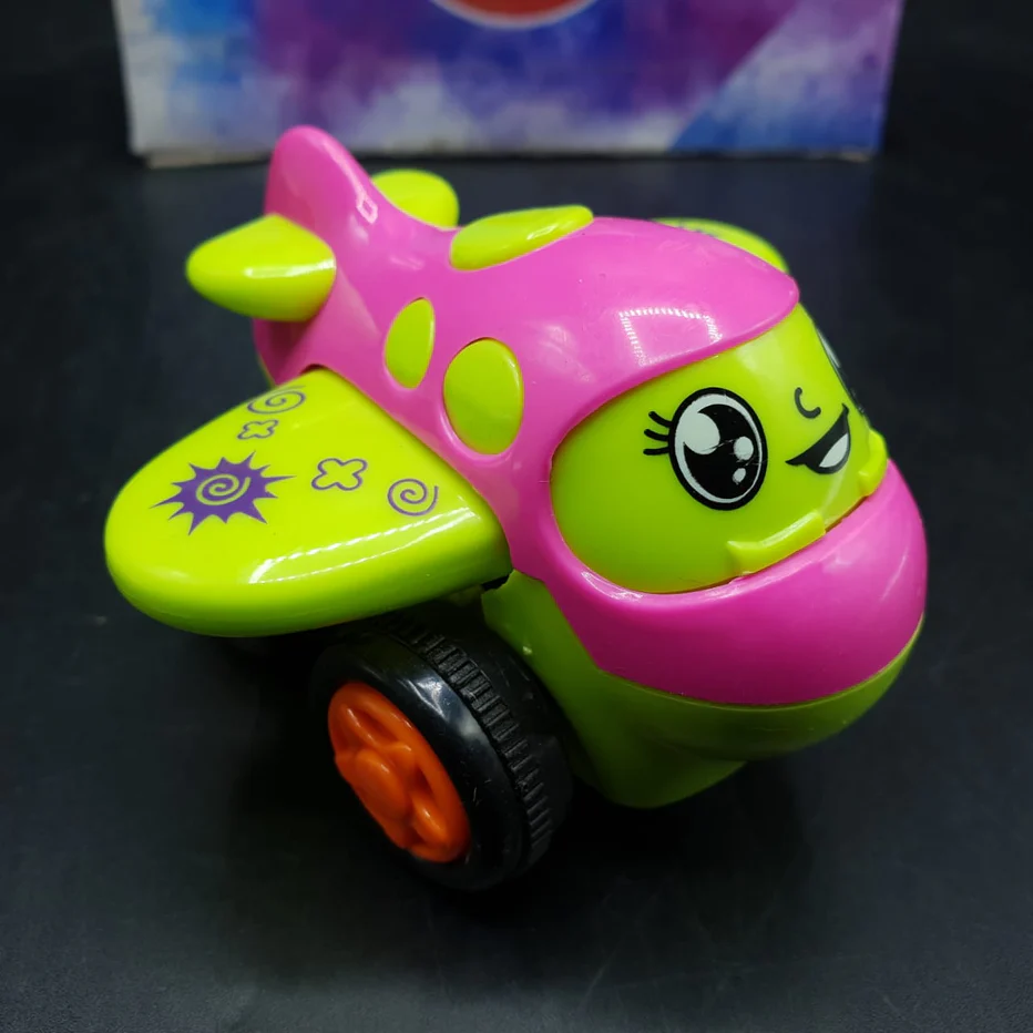 Mini Cartoon Friction Airplane Toy