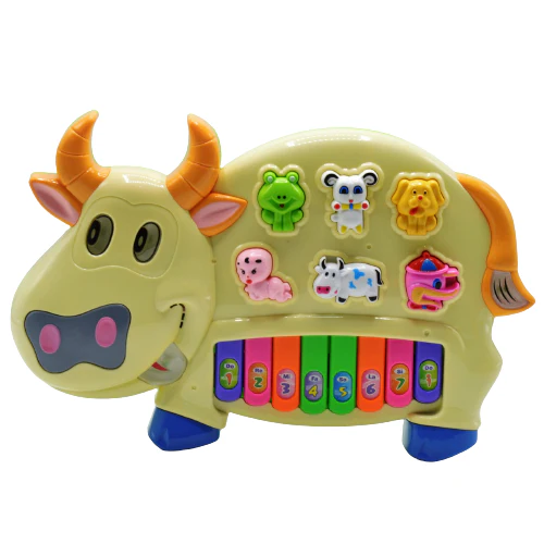 Cow Musical Piano Keyboard Toy with Electronic Learning Modes - Image 6