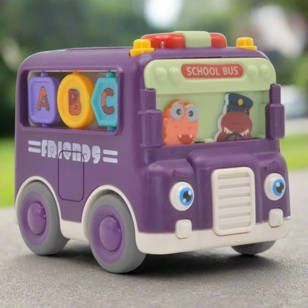 Alphabet School Bus Toy for Toddlers