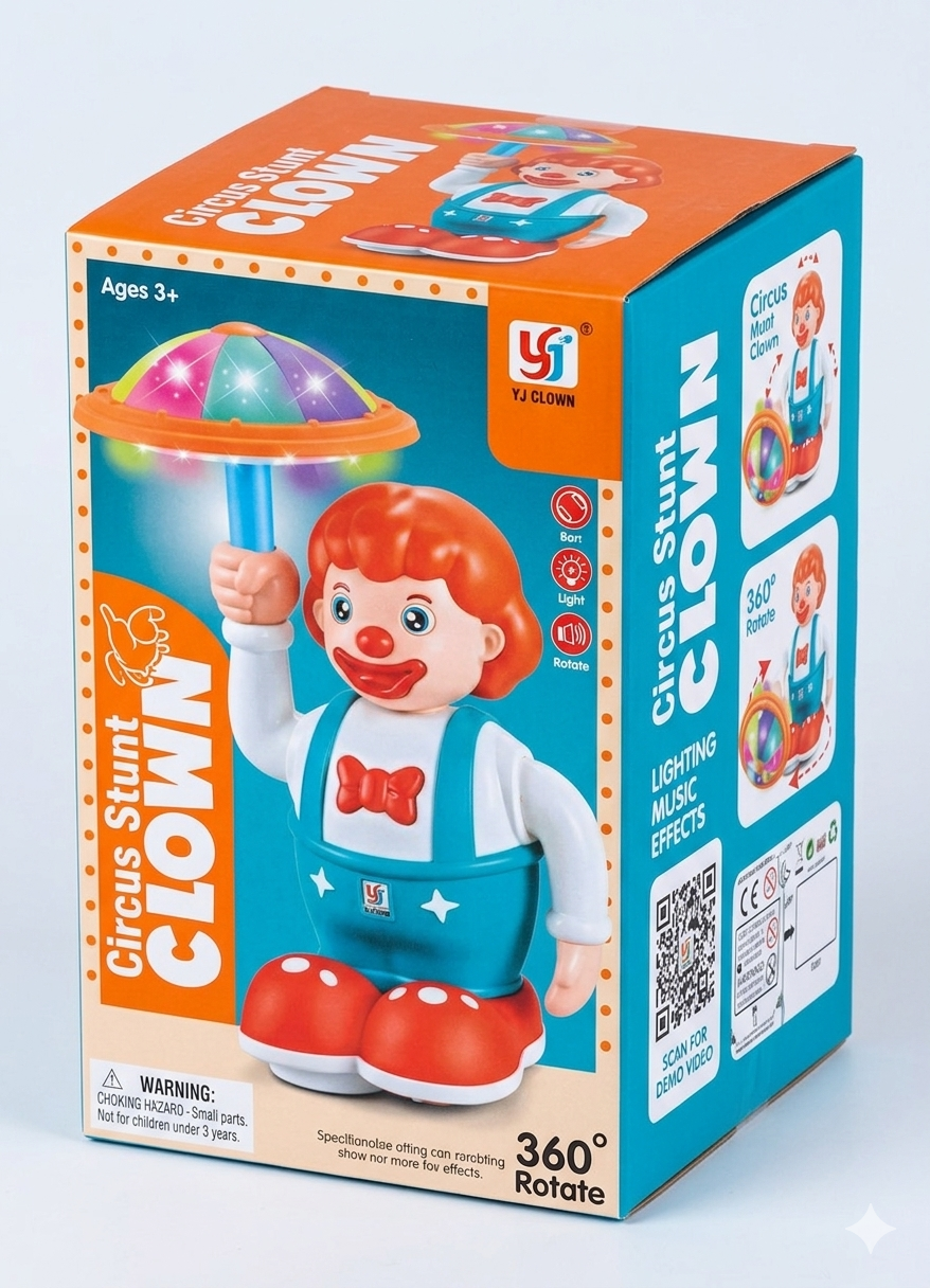 Circus Stunt Clown Interactive Toy - Image 3