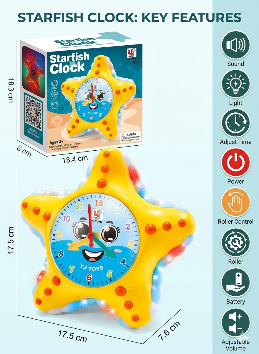 Starfish Clock Interactive Learning Toy