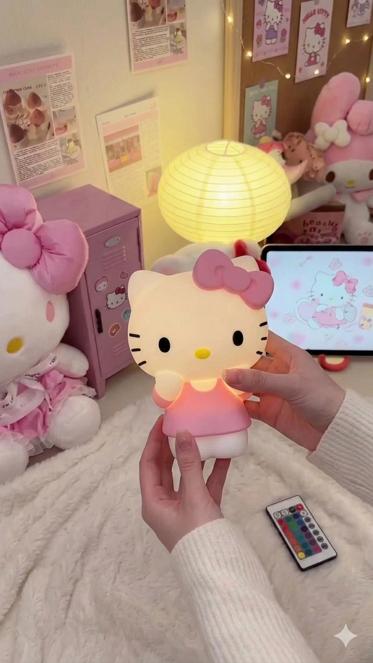Hello Kitty Silicone LED Night Light with Remote