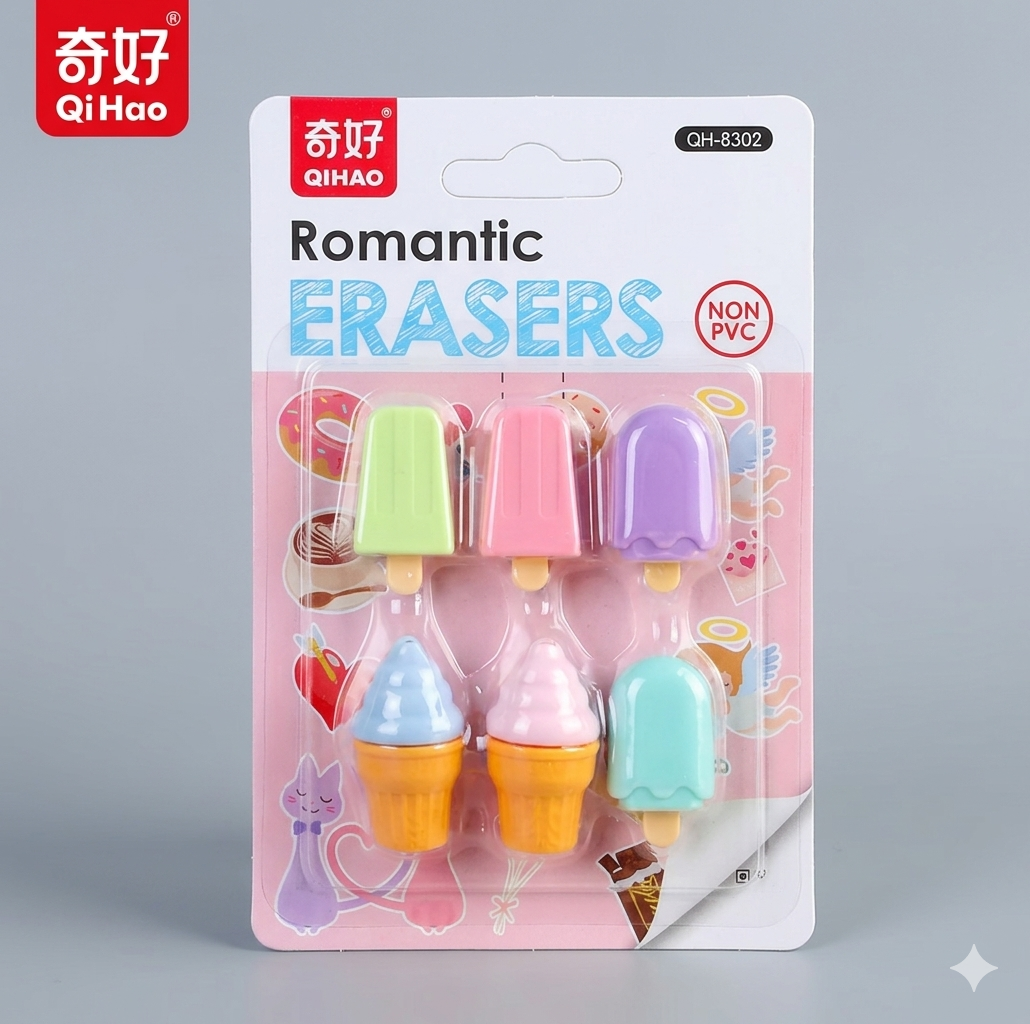 Romantic Sweet Treats DIY Novelty Puzzle Erasers Set