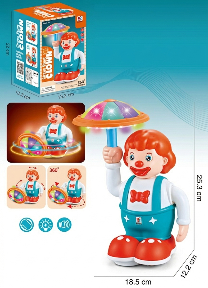 Circus Stunt Clown Interactive Toy - Image 2