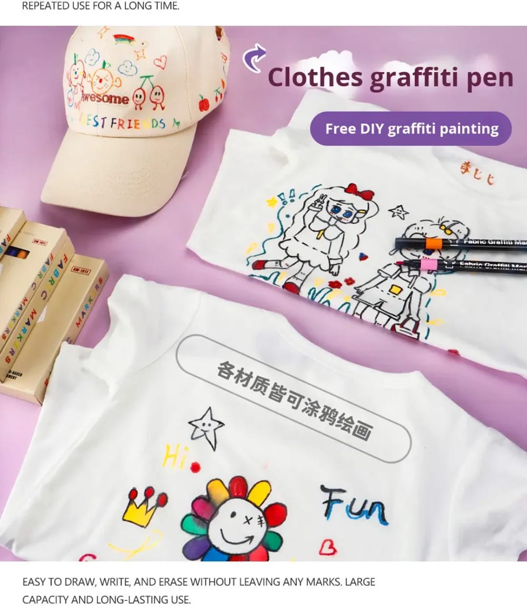 Washable Fabric Art Markers Set - Image 4