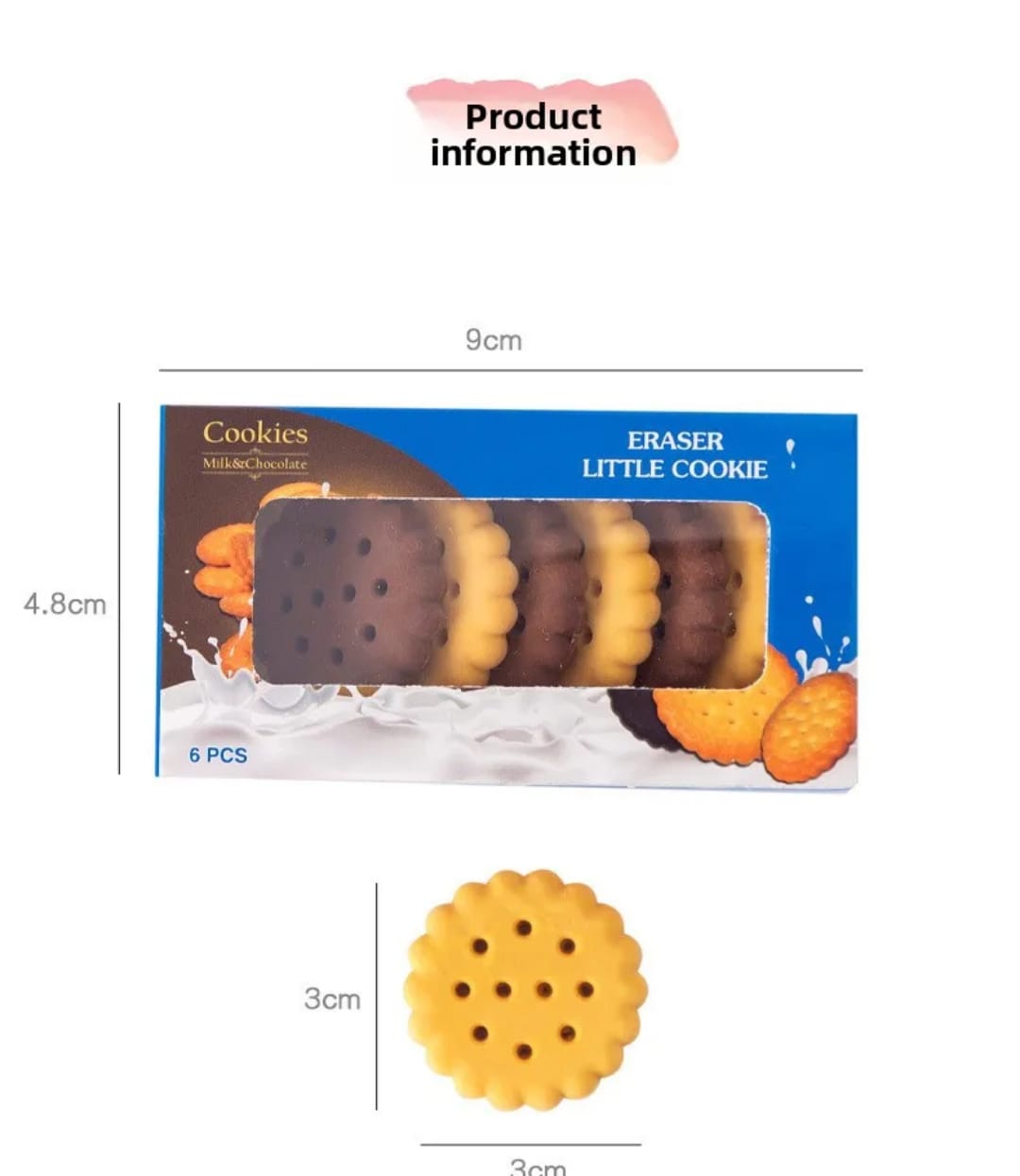 Cookie Novelty School Erasers