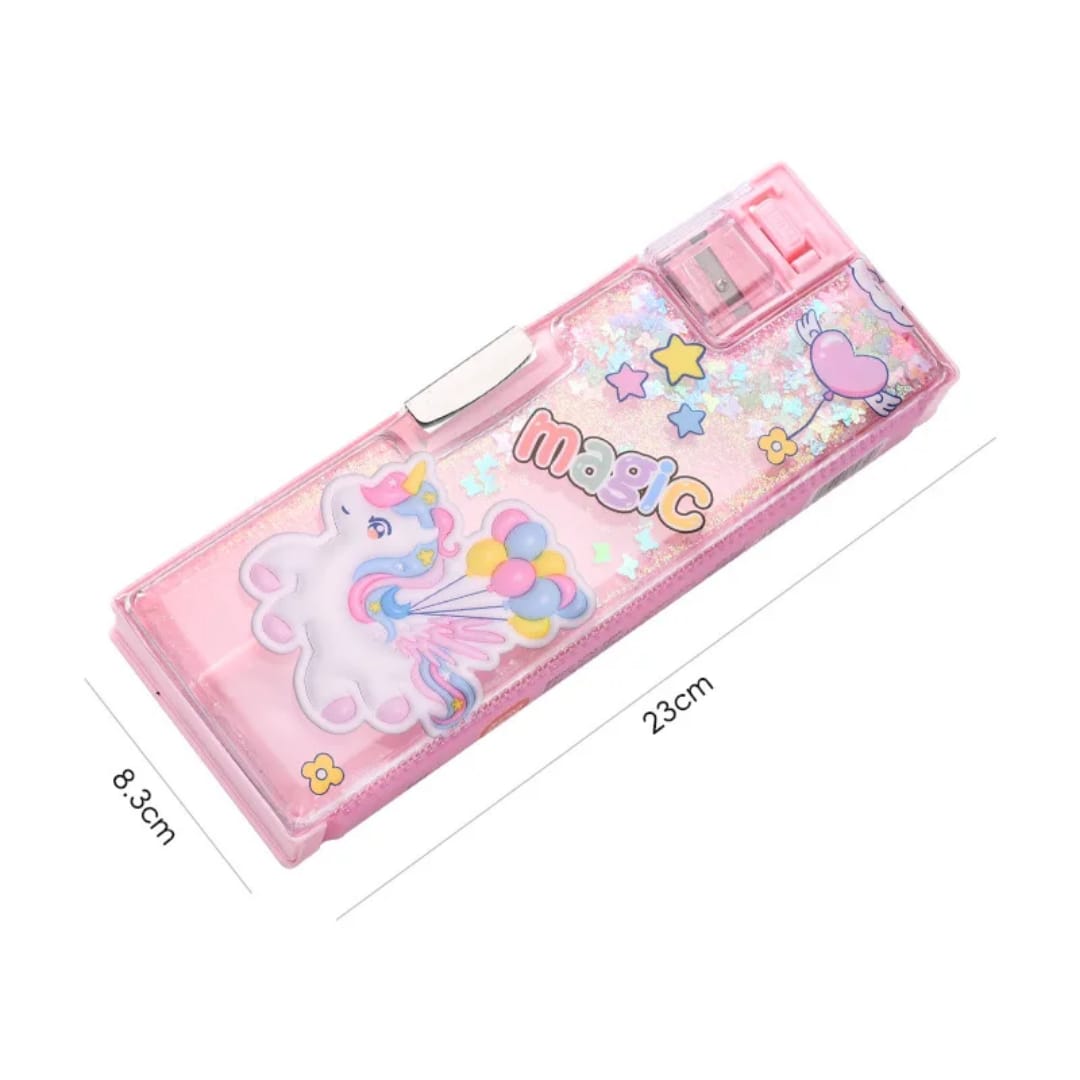 Multifunctional Glitter Quickstand Pencil Case - Image 3