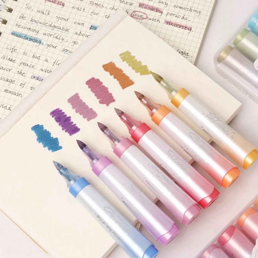 Multi-Purpose Metallic Craft Marker Pens Set - Image 4