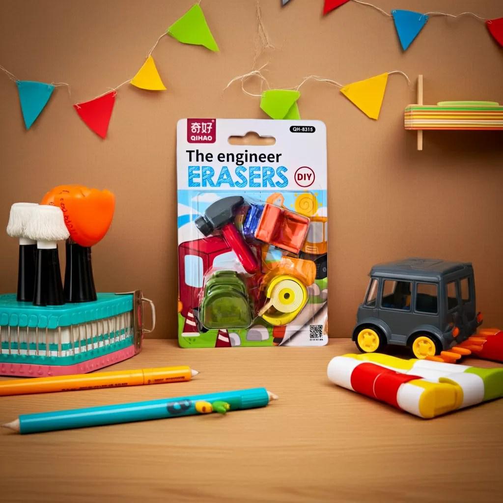 The Engineer DIY Novelty Puzzle Erasers Set
