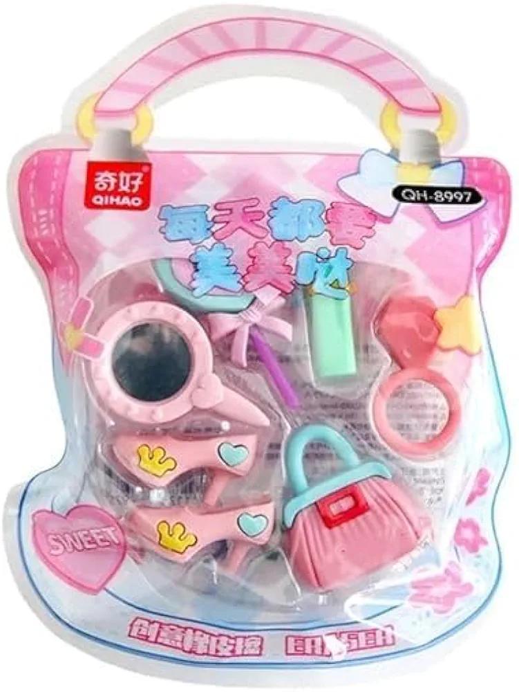 Princess Glamour Beauty DIY Novelty Puzzle Erasers Set