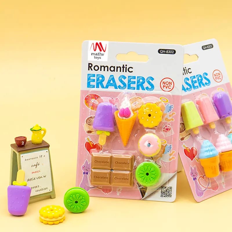 Romantic Sweet Treats DIY Novelty Puzzle Erasers Set