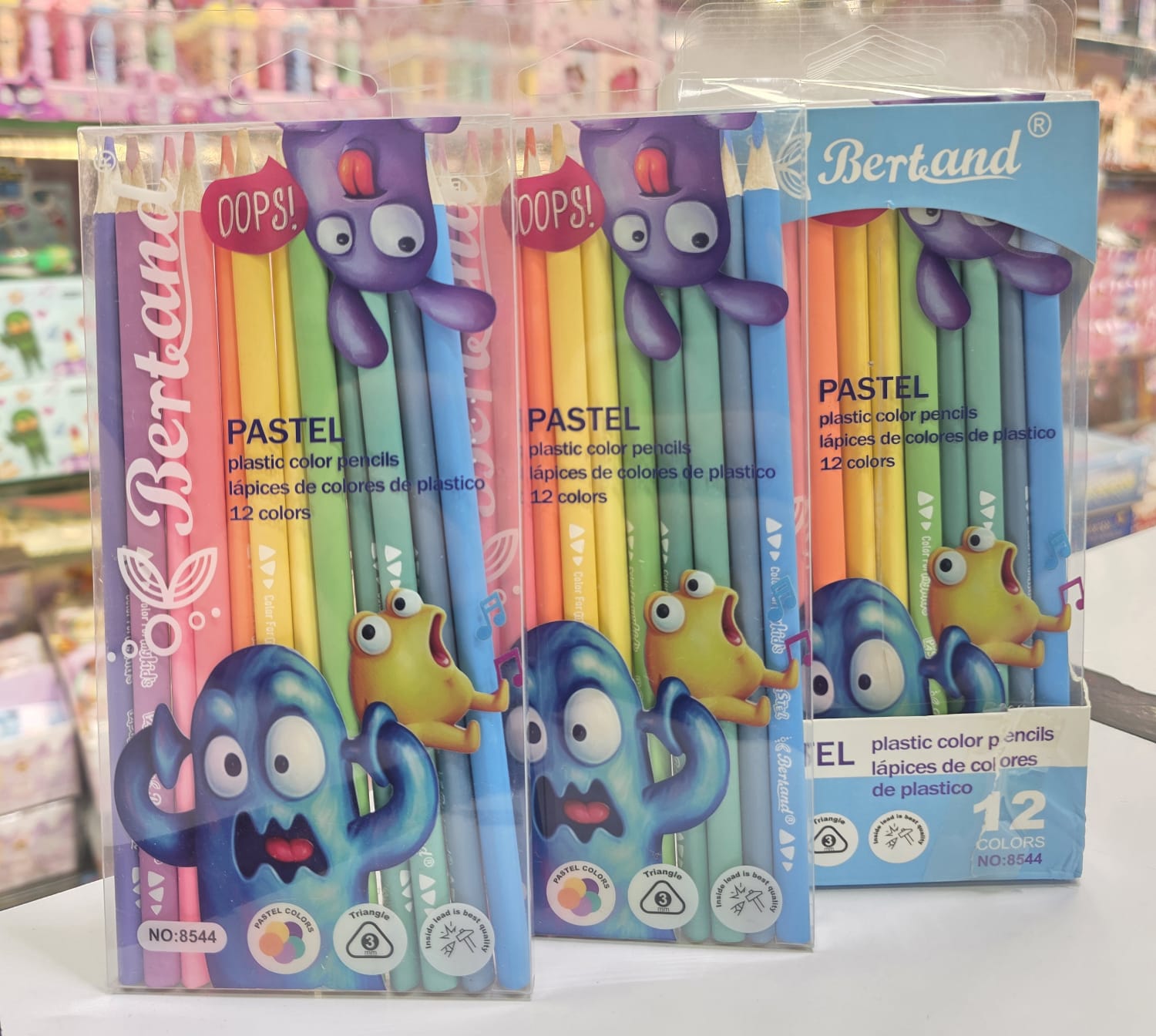 Bertand Pastel Plastic Color Pencils Set