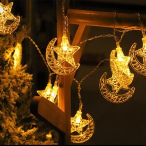Celestial Moon and Star LED Fairy String Lights
