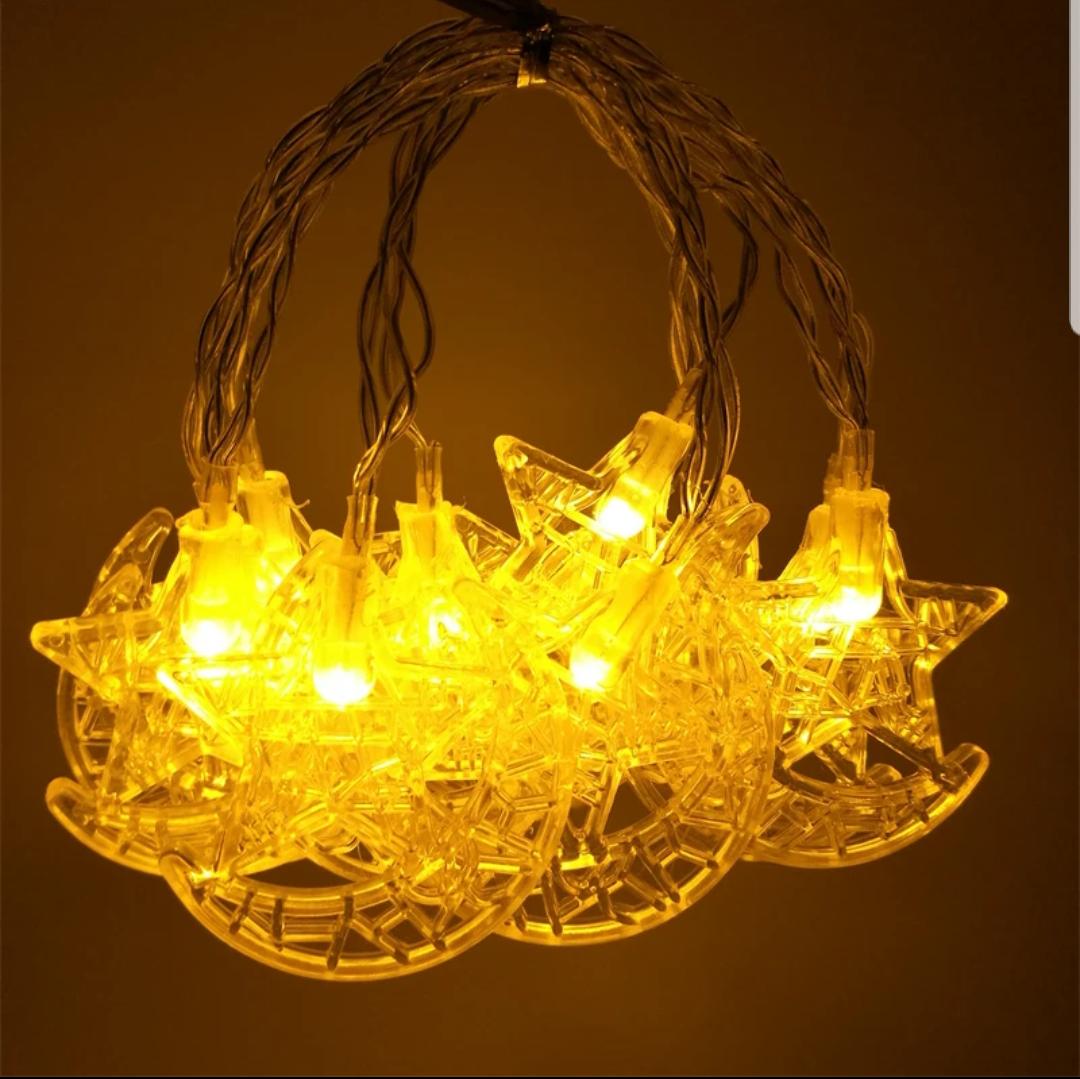Celestial Moon and Star LED Fairy String Lights