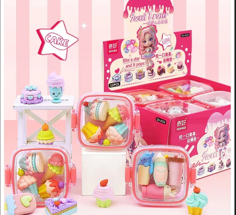 Sweet Dessert Eraser Set