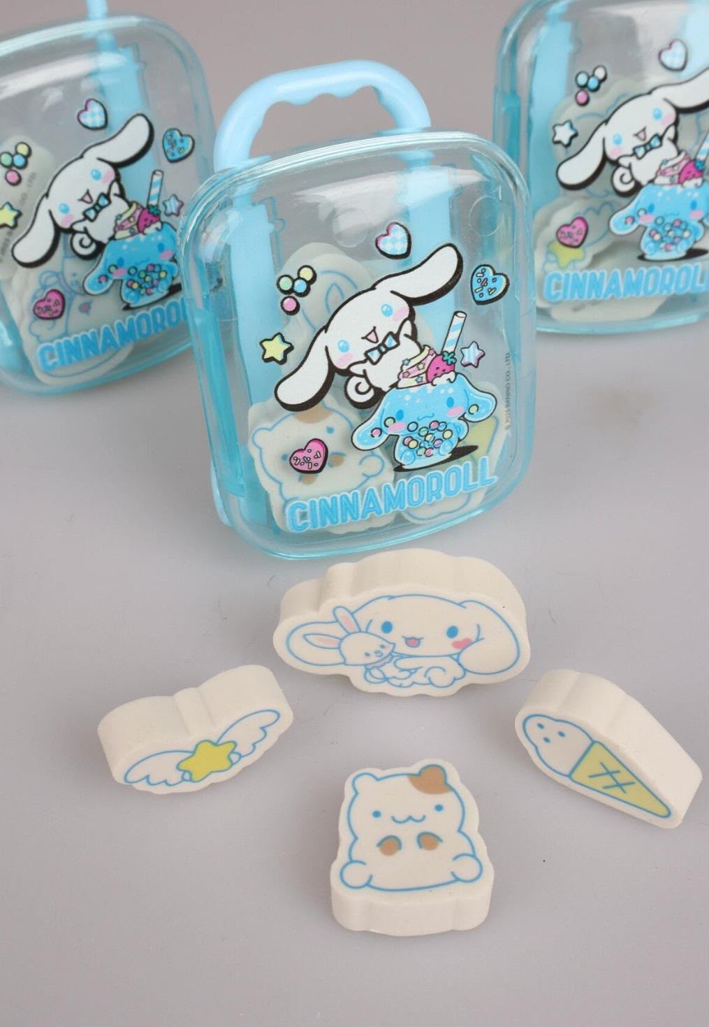 Sanrio Character Mini Suitcase Eraser Set