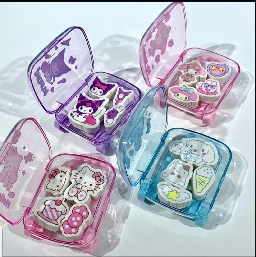 Sanrio Character Mini Suitcase Eraser Set - Image 2