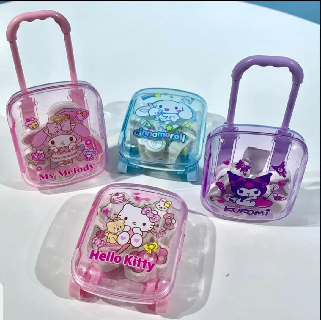 Sanrio Character Mini Suitcase Eraser Set - Image 3