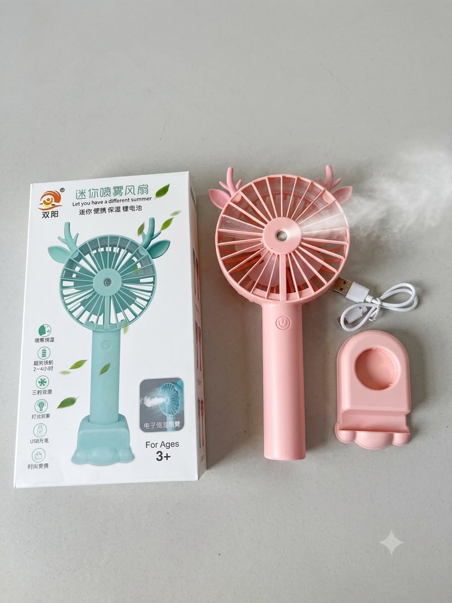 Portable Misting Deer Fan