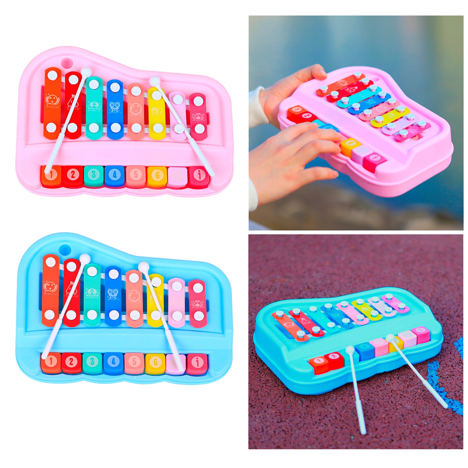 2 in 1 Xylophone & Piano Musical Toy