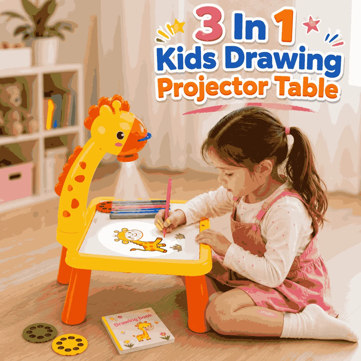 Giraffe LED Projection Drawing Board & Activity Table