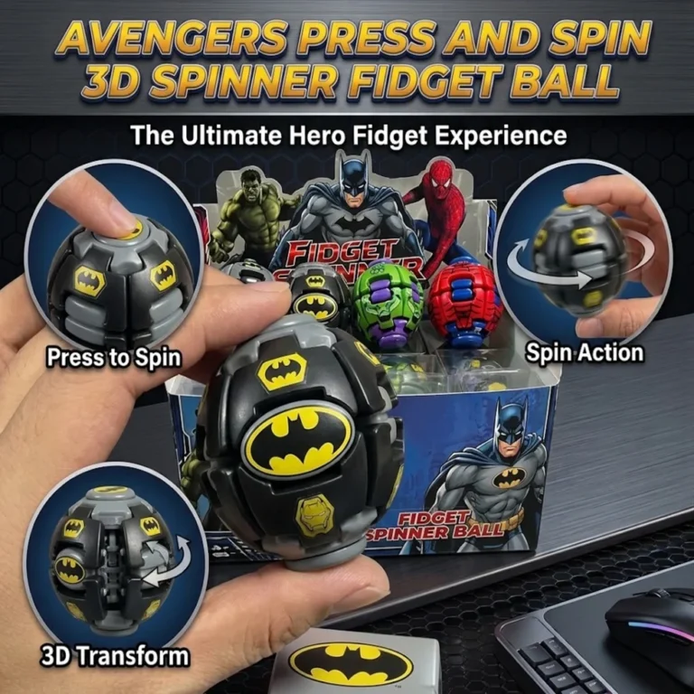 Superhero Press & Spin 3D Spinning Fidget Ball